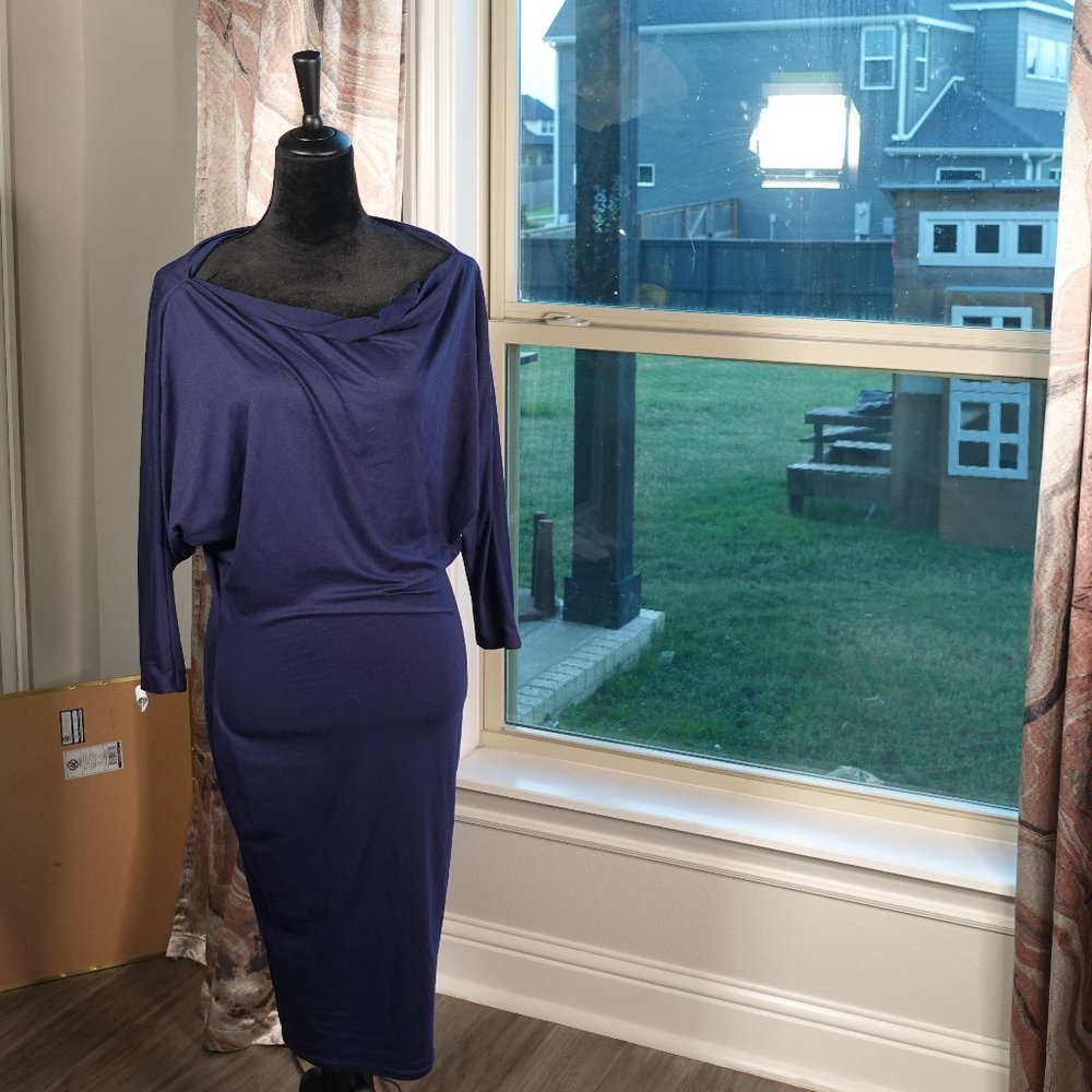 off shoulder midi dress